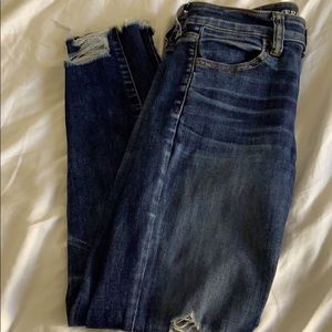 Dark wash skinny jeans